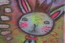 Whimsical Bunny Rabbit painting
